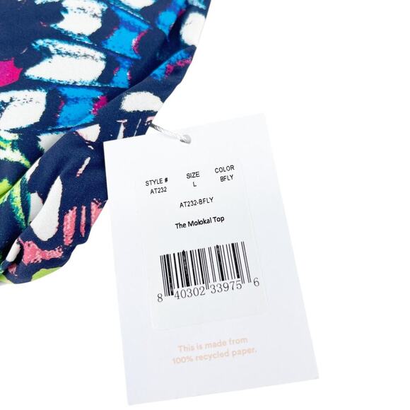 Andie Swim The Molokai Bikini Top in Butterfly Print Brand Large New With Tags! - Picture 7 of 8